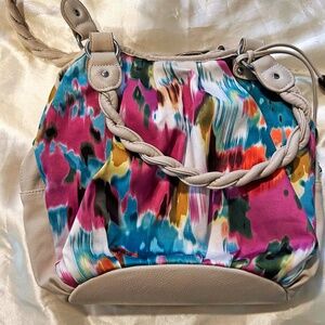 HOBO BAG, CALL IT SPRING, SOFT FABRIC, MULTICOLOUR, TOP ZIP, 3 SECTIONS WITH